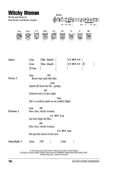Witchy woman eagles lyrics and chords